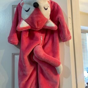 Pink white baby toddler fox Halloween costume super soft